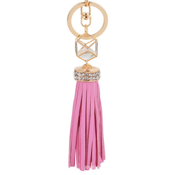 Tassels Leather keyring Rhinestone Key Chain For Bag Charm YS-CHY-3178